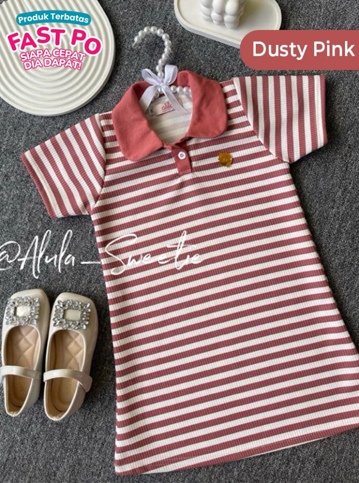 FAST PO CHLOE STRIPE DRESS