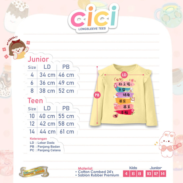 PO CICI LONGSLEEVE TEES BY SILVER KIDS