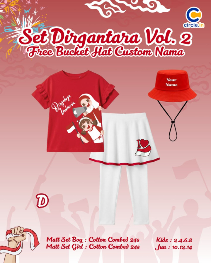 PO SET DIRGANTARA FREE BUCKET HAT CUSTOME NAME VOL 2 BY CIRCLE.IN