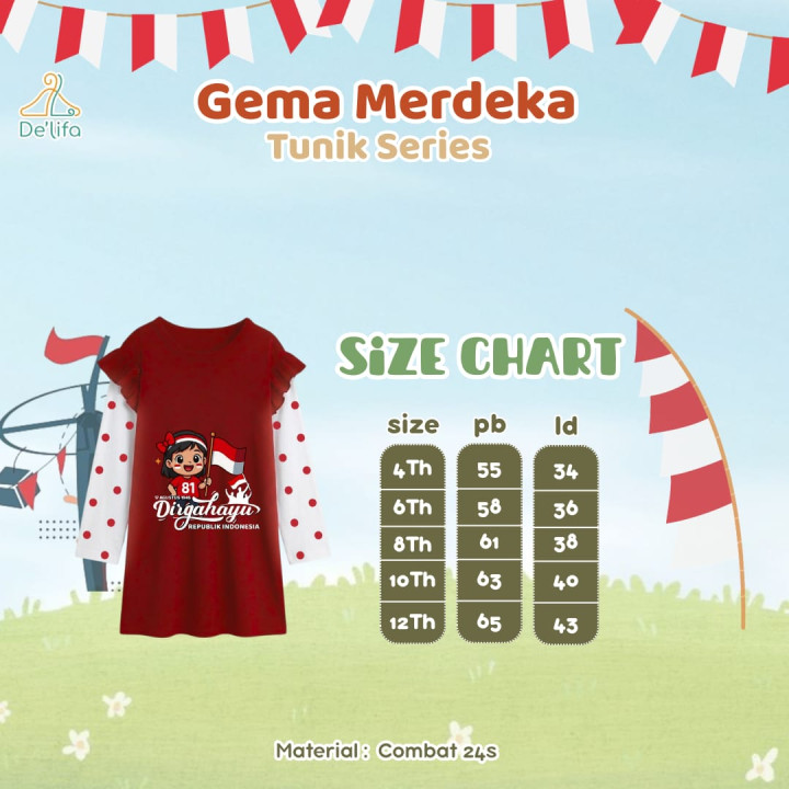 PO GEMA MERDEKA TUNIK SERIES BY DELIFA