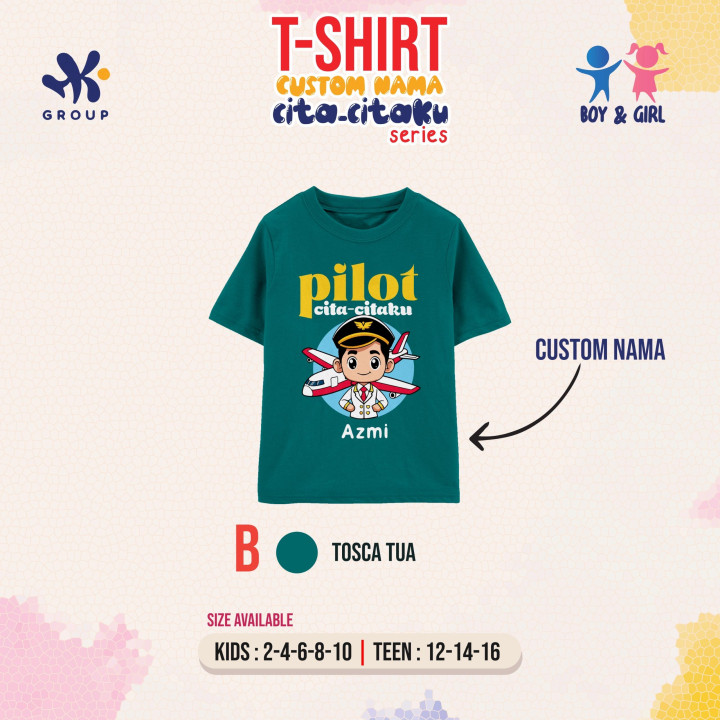  PO T-SHIRT CUSTOM NAMA CITA-CITAKU SERIES BY HK GROUP