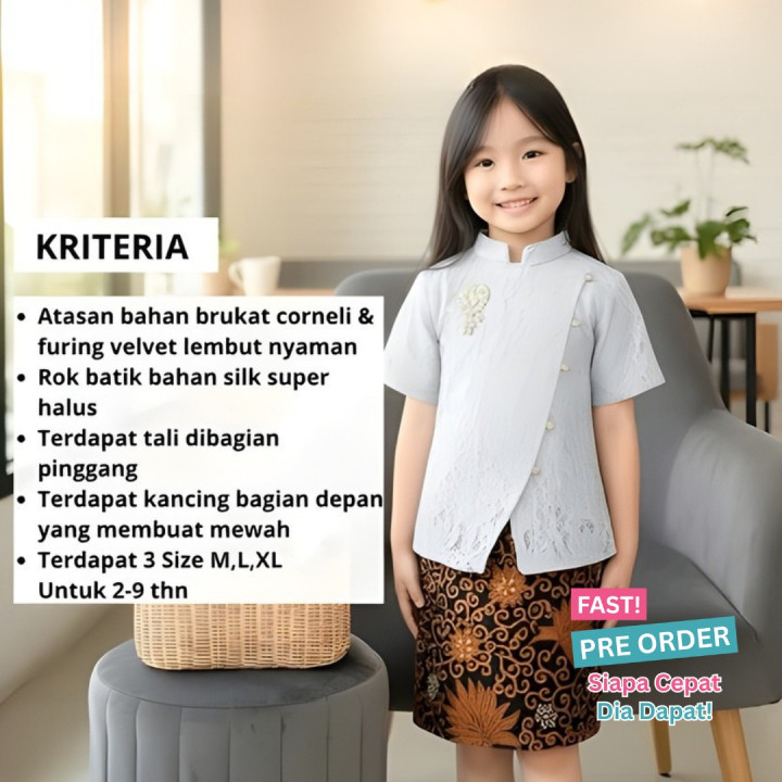 FAST PO KIRANI SET KEBAYA PENDEK ANAK
