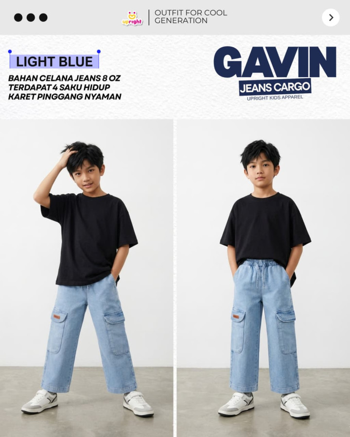 PO GAVIN JEANS CARGO BY UPRIGHT