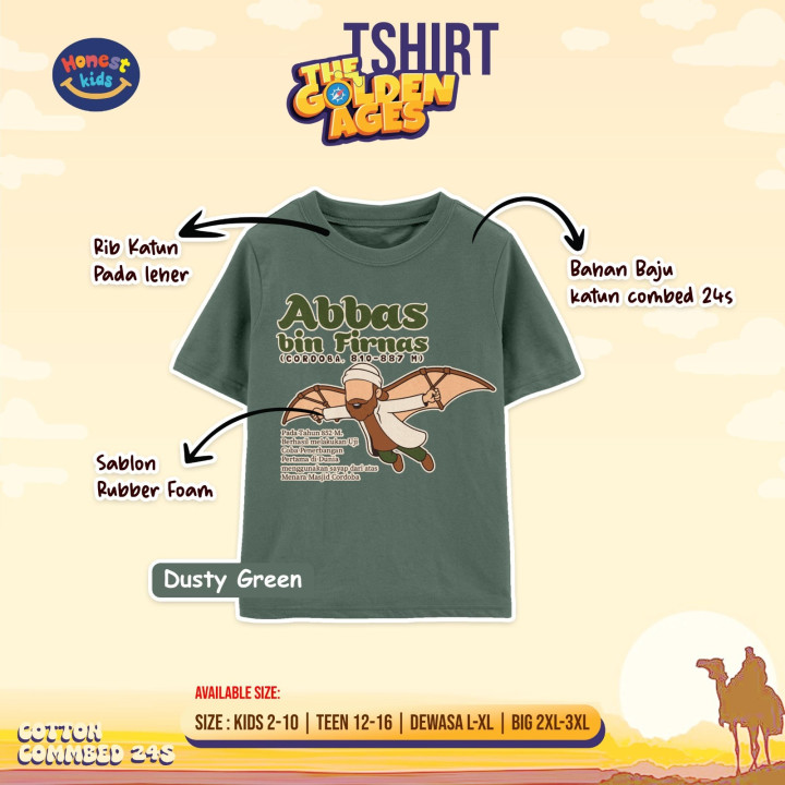 PO T-SHIRT THE GOLDEN AGES SERIES (DEWASA & BIG SIZE) BY HONESTKIDS