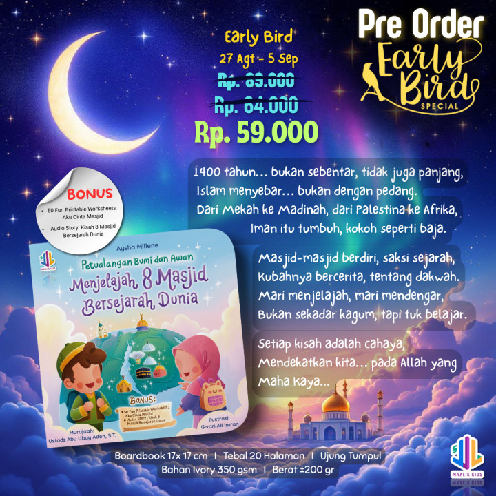 PO BUKU PETUALANGAN BUMI DAN AWAN BY MAALIK KIDS