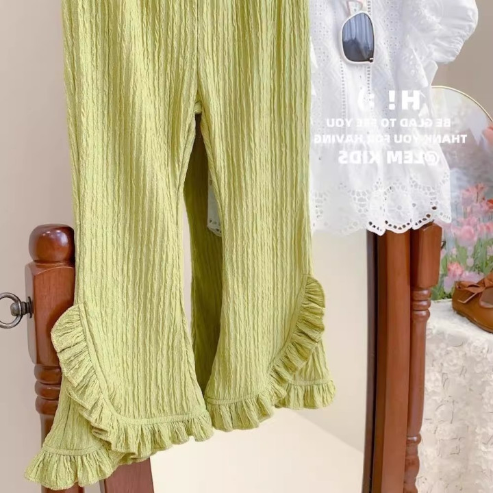 FAST PO HAKUMEI RUFFLE LONG PANTS