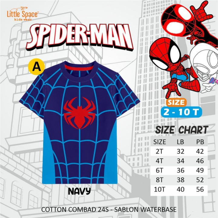 SPIDERMAN SERIES TSHIRT BY LITTLE SPACE
