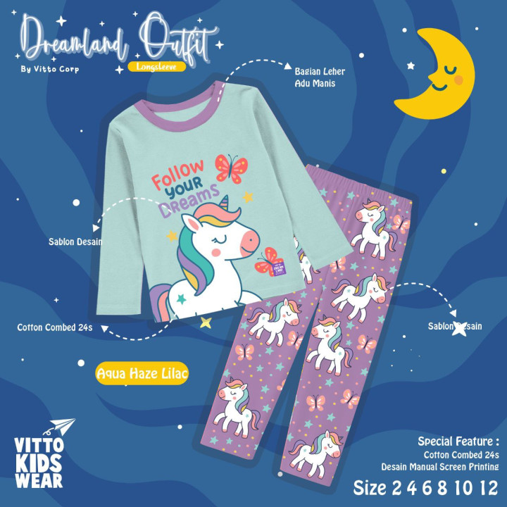 PO SET DREAMLAND OUTFIT (PANJANG)  BY VITTO EXPLORE