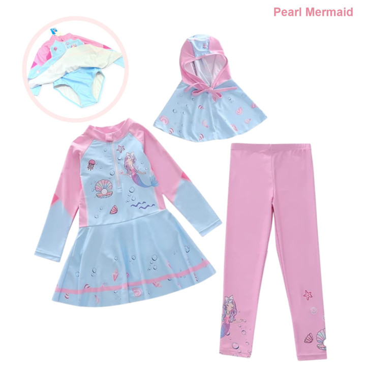 FAST PO 3IN1 TUNIK GIRL SERIES BAJU RENANG