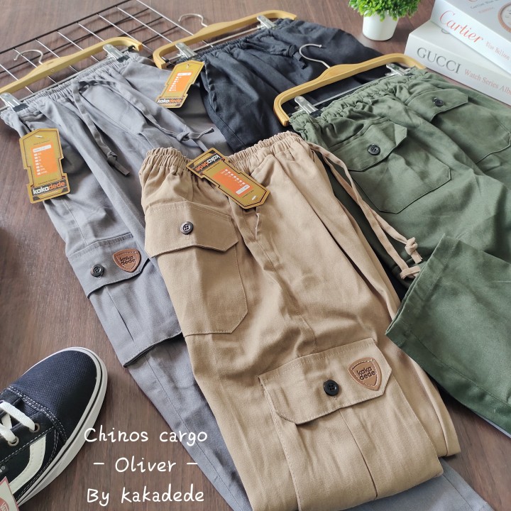 PO CARGO PANTS OLIVER (KIDS) BY KAKADEDE