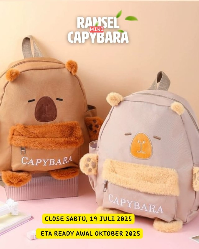 PO RANSEL MINI CAPYBARA