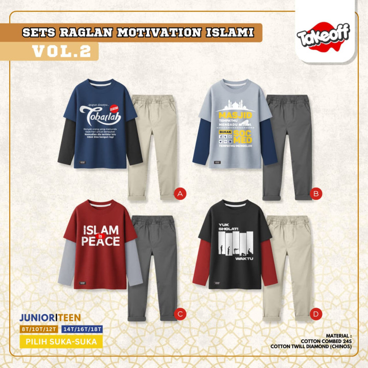 PO SET RAGLAN MOTIVATION ISLAMI VOL.2 BY TAKE OFF