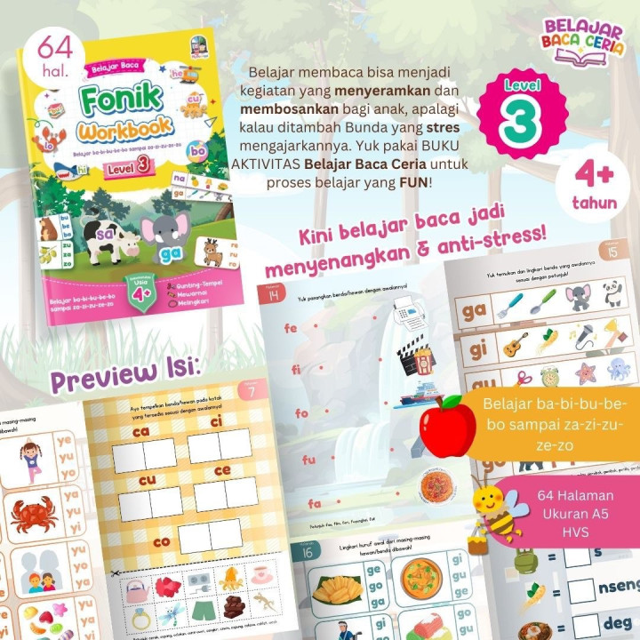 PO ACTIVITY PACK BELAJAR BACA CERIA BATCH 2 BY MY BUNAYYA