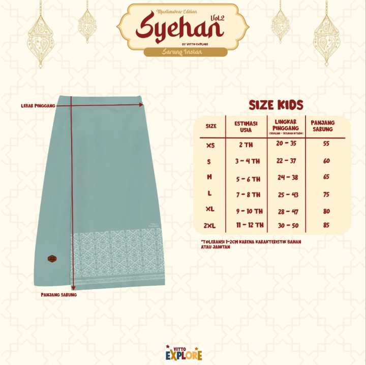 PO SYEHAN VOL 2 SARUNG INSTAN BY VITTO EXPLORE