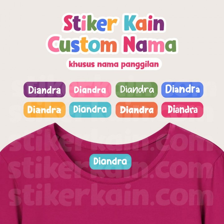 PO STIKER KAIN CUSTOM NAMA PANGGILAN MGL