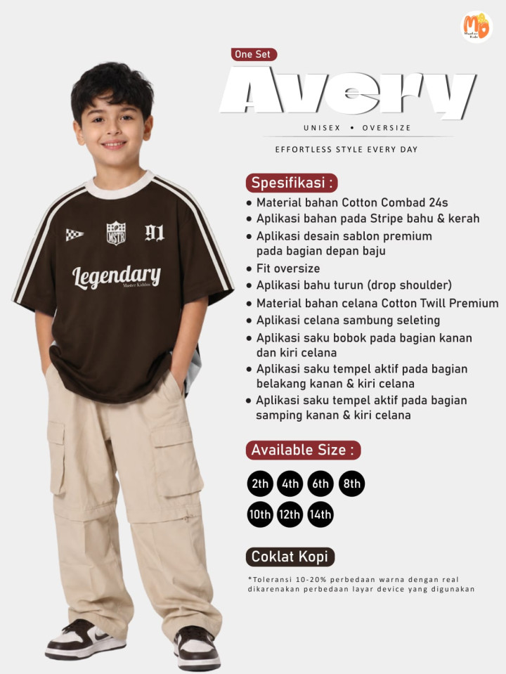 PO ONE SET AVERY UNISEX BY MASTER KIDDOS