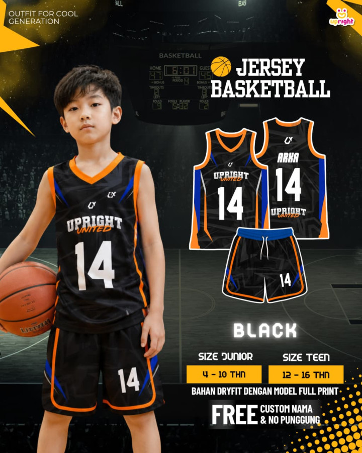 PO JERSEY BASKETBALL CUSTOM NAMA & NOMOR PUNGGUNG BY UPRIGHT