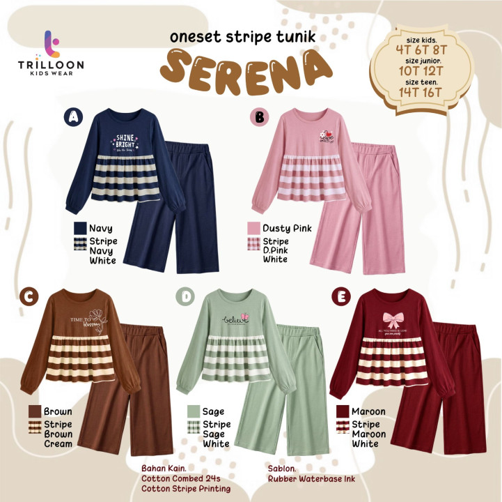 PO ONESET STRIPE TUNIK SERENA BY TRILOON