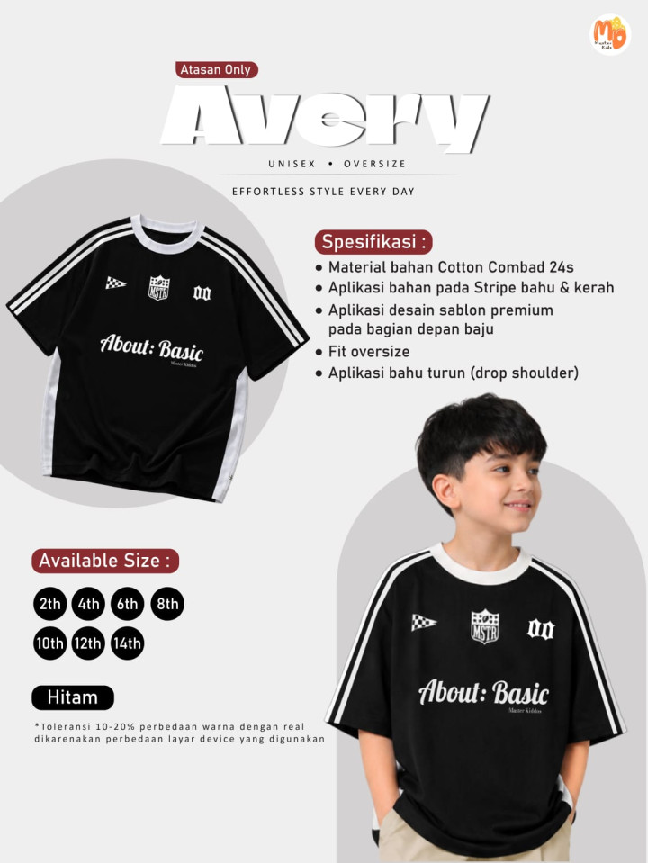 PO AVERY TSHIRT BY MASTER KIDDOS