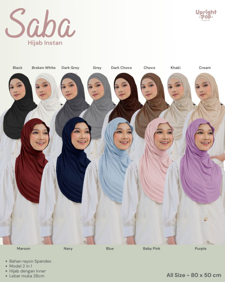 PO SABA HIJAB INSTAN BY UPRIGHT