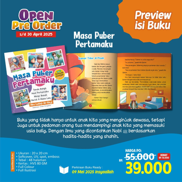 PO BUKU MASA PUBER PERTAMAKU BY AS-SALAM KIDS