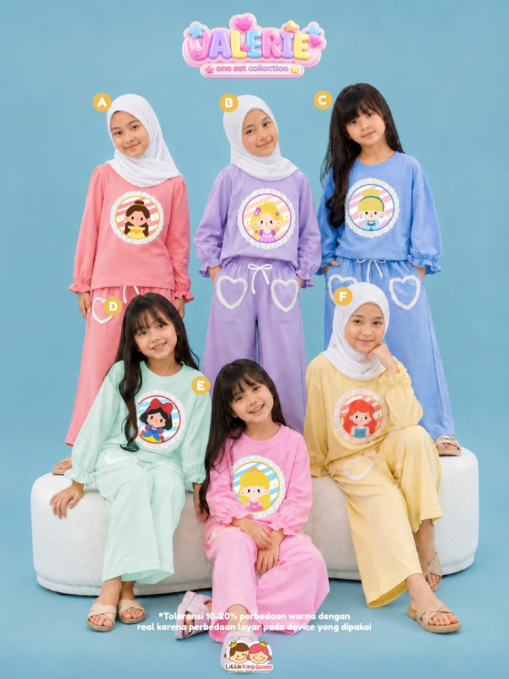 PO SET  VALERIE COLLECTION BY LITTLE KING QUEEN