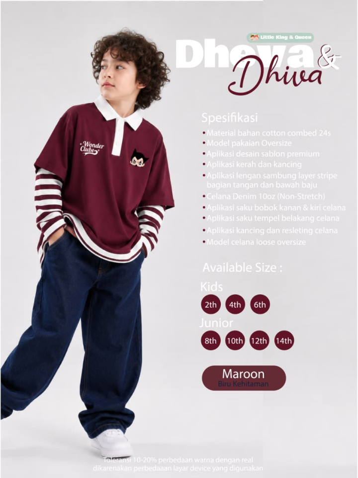 PO ONE SET DHEVA & DHIVA BY LITTLE KING & QUEEN