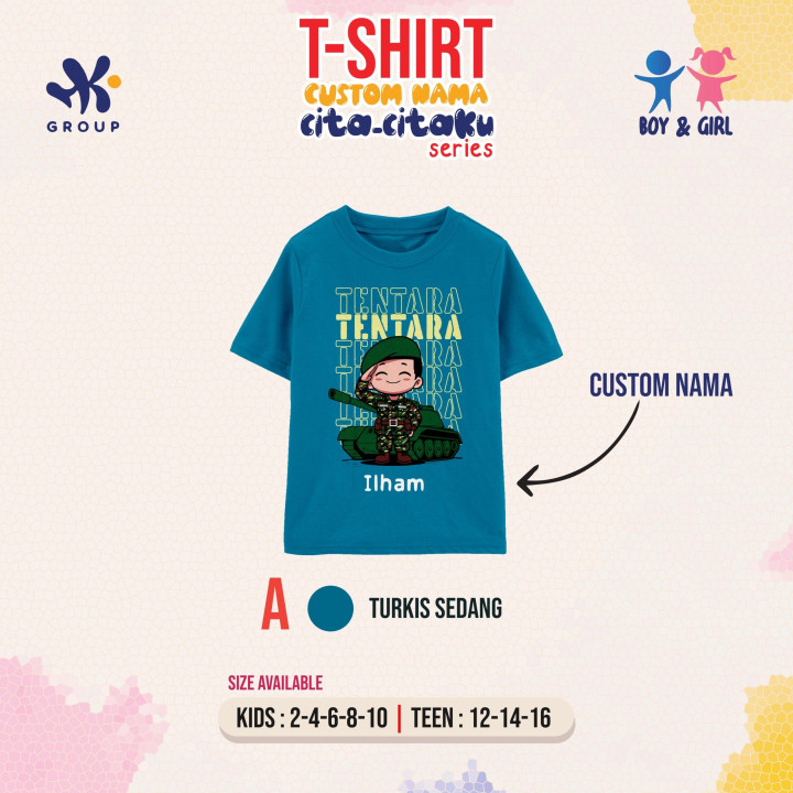  PO T-SHIRT CUSTOM NAMA CITA-CITAKU SERIES BY HK GROUP