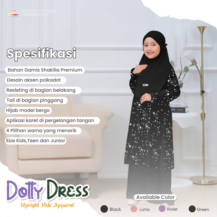 PO DOTTY DRESS BY UPRIGHT KIDS APPAREL