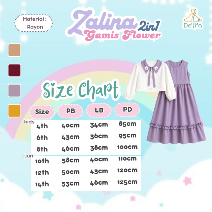PO ZALINA 2IN1 GAMIS BY DELIFA