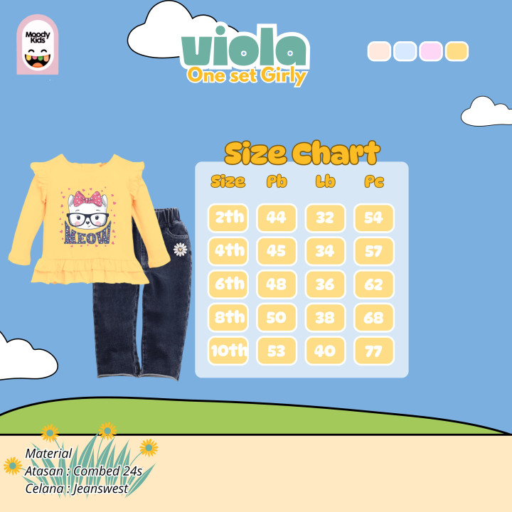 PO VIOLA ONE SET GIRL BY MOODYKIDS