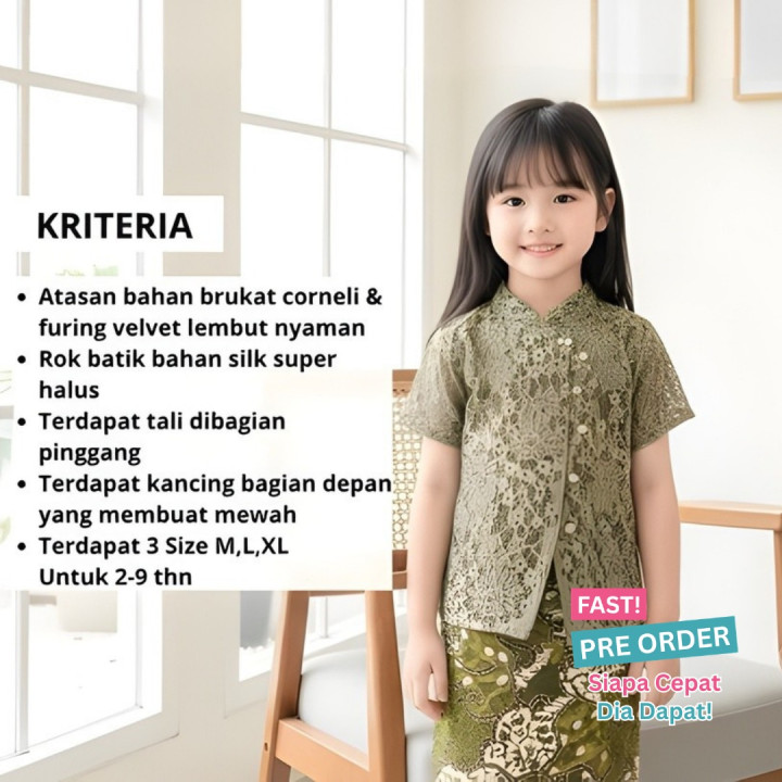 FAST PO KIRANI SET KEBAYA PENDEK ANAK