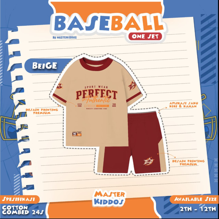 PO ONE SET BASEBALL BY MASTER KIDDOS