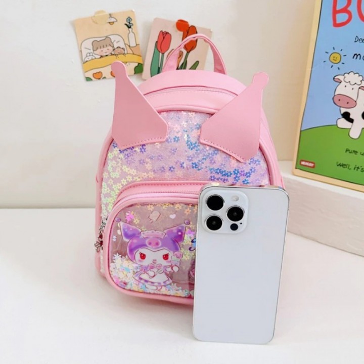 FAST PO KUROMI GLITTER 3D BACKPACK