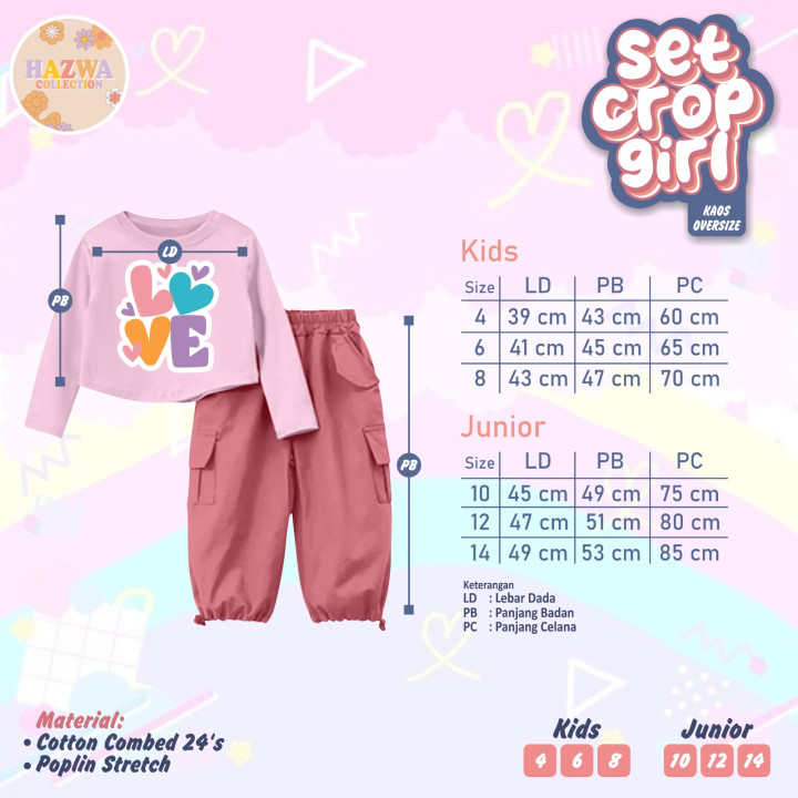 PO SET CROP GIRL BY HAZWA