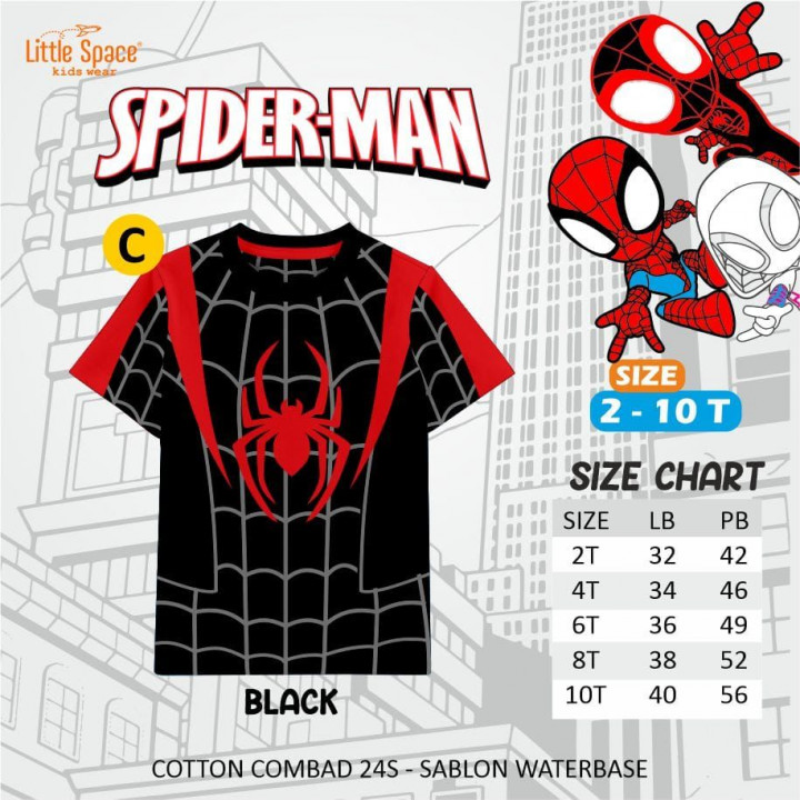 SPIDERMAN SERIES TSHIRT BY LITTLE SPACE