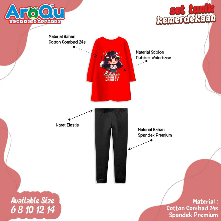 PO SET TUNIK KEMERDEKAAN BY AROQU