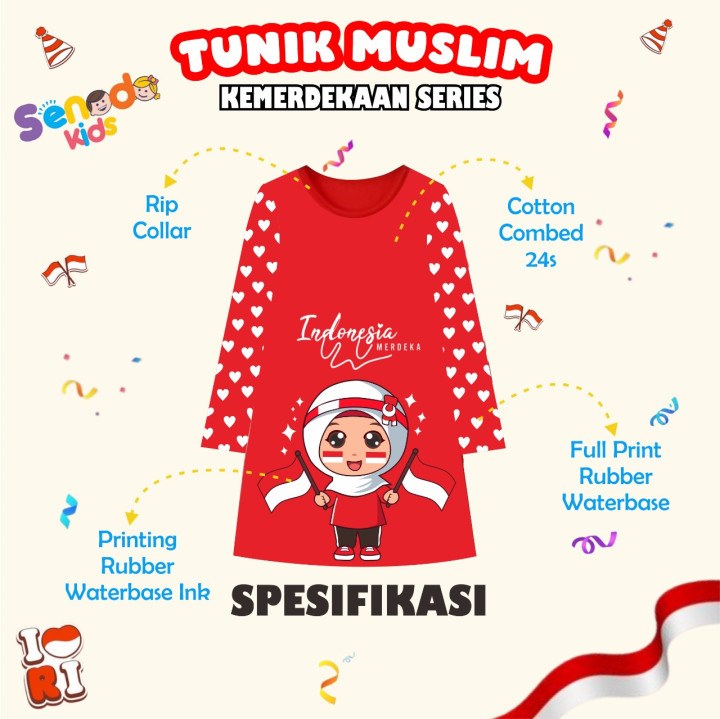 PO TUNIK MUSLIM KEMERDEKAAN SERIES BY SENADA KIDS