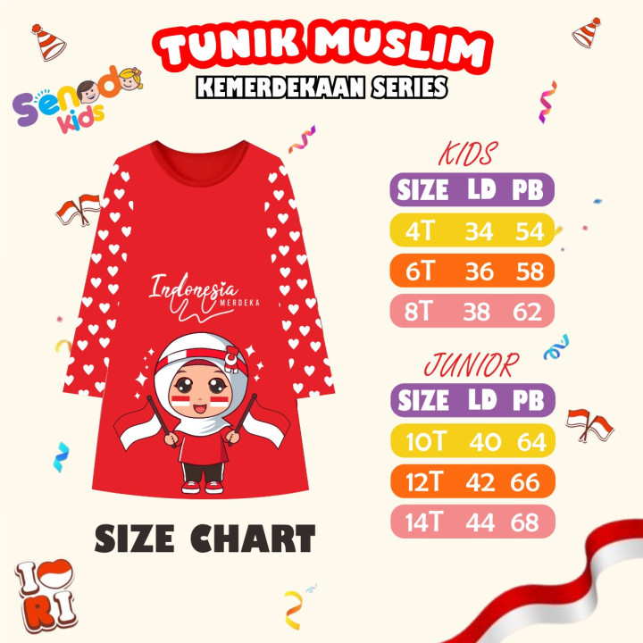 PO TUNIK MUSLIM KEMERDEKAAN SERIES BY SENADA KIDS