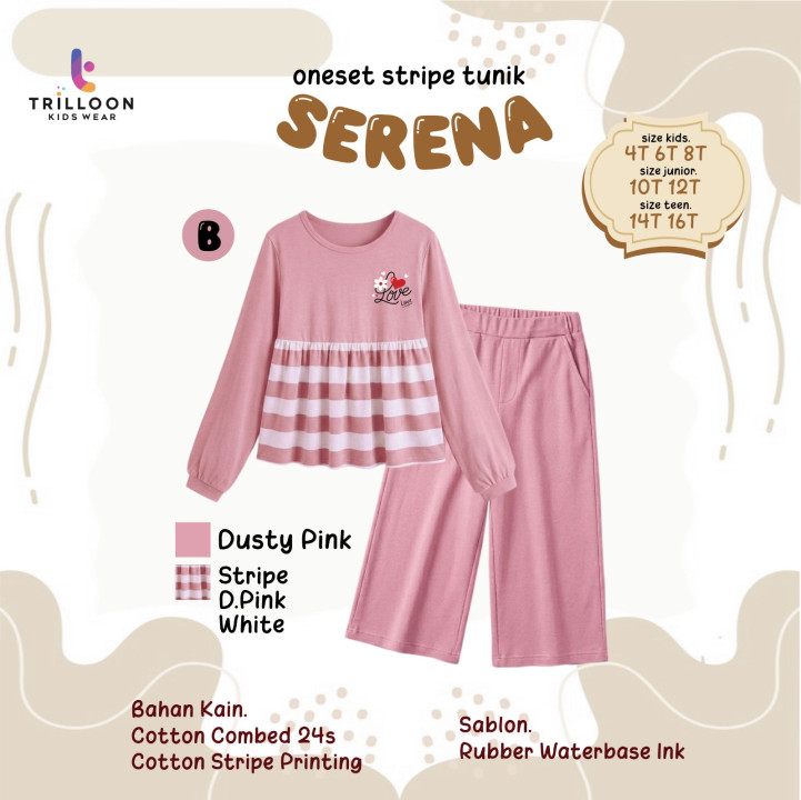 PO ONESET STRIPE TUNIK SERENA BY TRILOON