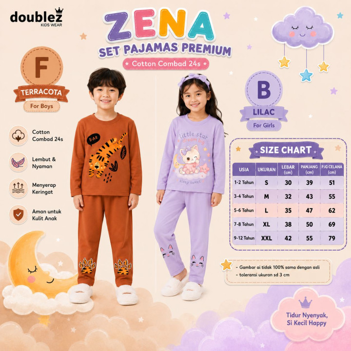 PO ZENA SET PAJAMAS BY DOUBLEZ