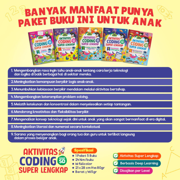 PO AKTIVITAS CODING SUPER LENGKAP SD JILID 1