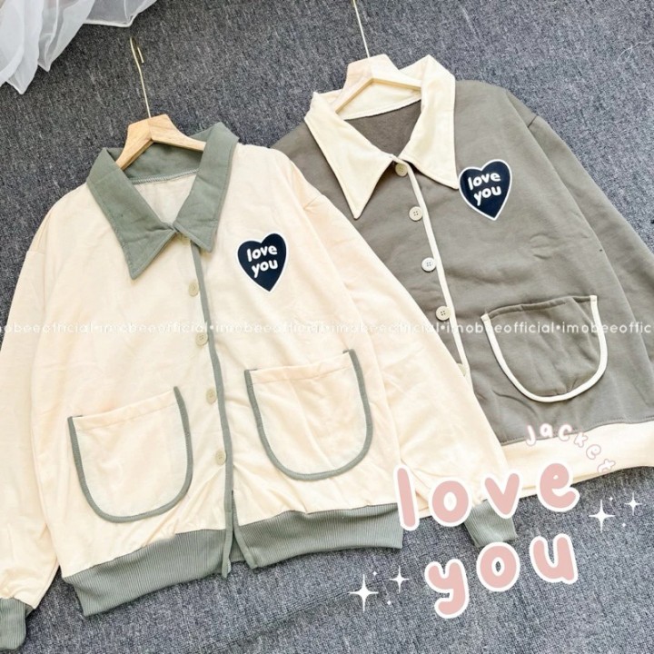 FAST PO LOVE YOU TWO TONE JACKET