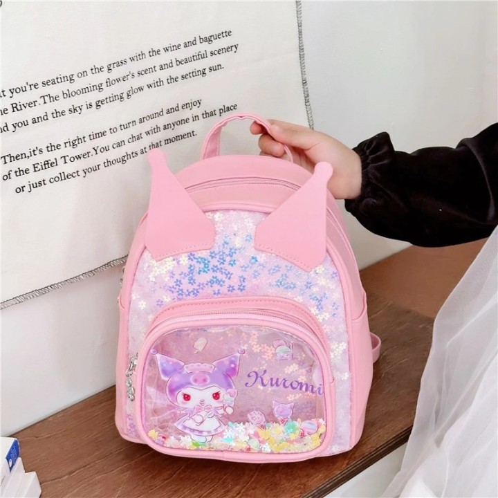 FAST PO KUROMI GLITTER 3D BACKPACK