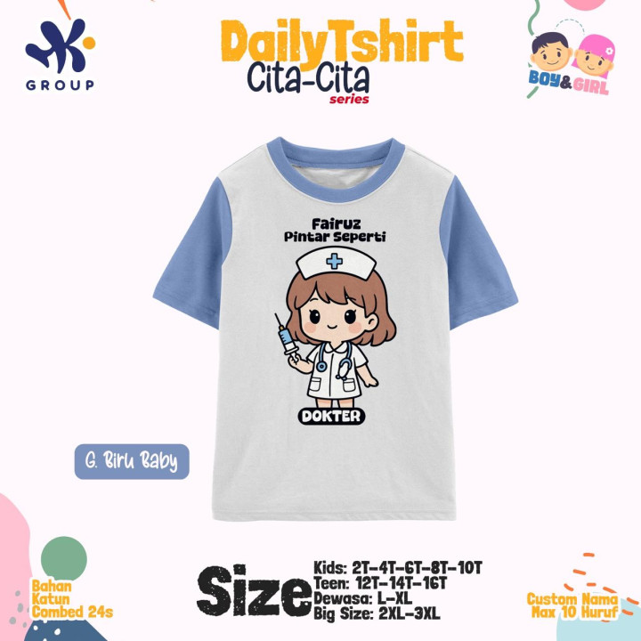 PO DAILY SUIT TSHIRT CUSTOM NAMA CITA-CITA SERIES HK GRUP