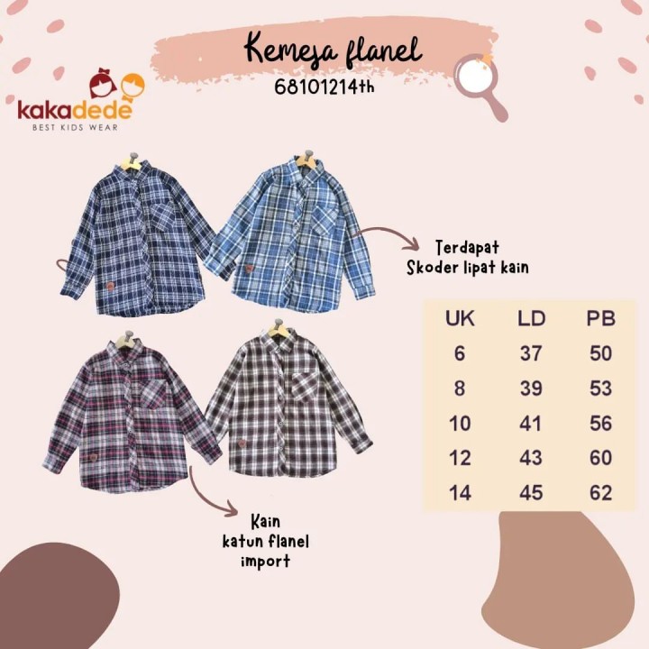 KEMEJA FLANEL PANJANG ARDIAZ BY KAKADEDE