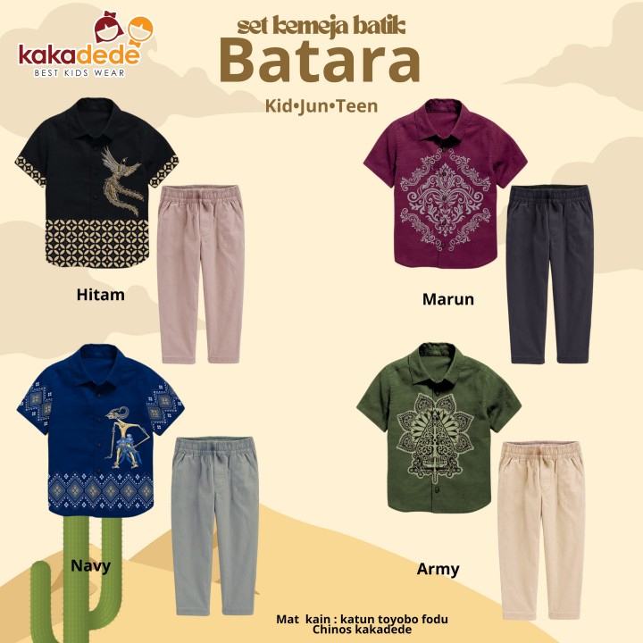 PO BATARA (KIDS) SET KEMEJA BATIK BY KAKADEDE