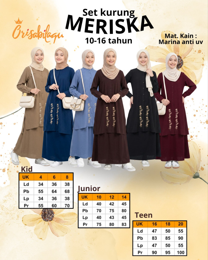 PO MERISKA SET KURUNG BY ORISABILAQU