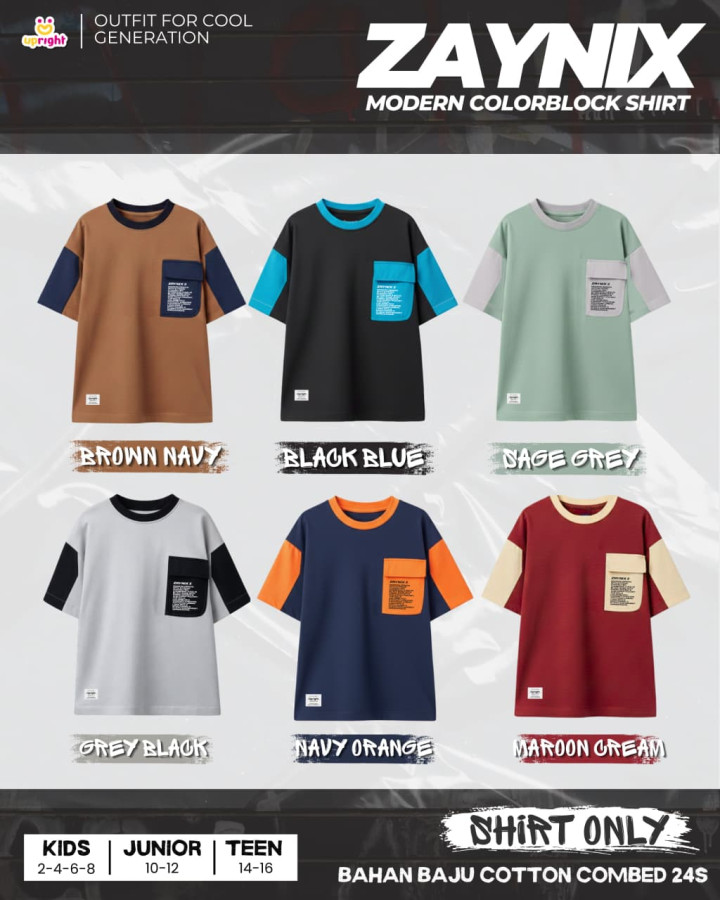 PO ZAYNIX MODERN COLORBLOCK TSHIRT BY UPRIGHT