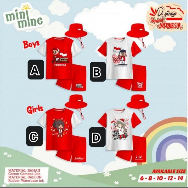 PO SET KEMERDEKAAN BUCKET HAT BY MINIMINE